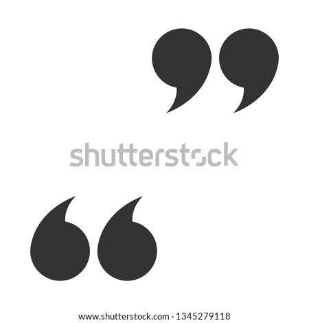 Quote icon, commas. Vector illustration