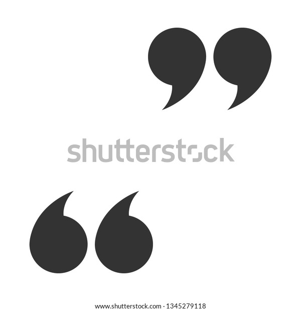 Quote icon, commas.\
Vector illustration