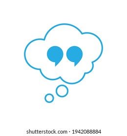Quote icon design isolated on white background