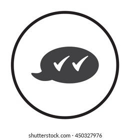 Quote  icon. Flat design.