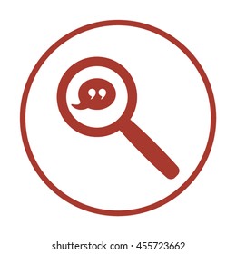 Quote  icon. Flat design.