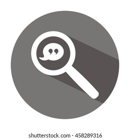 Quote  icon. Flat design.