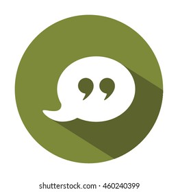 Quote  icon. Flat design.