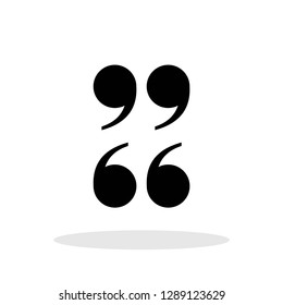Quote icon in flat style. Quote symbol for your web site design, logo, app, UI Vector EPS 10.