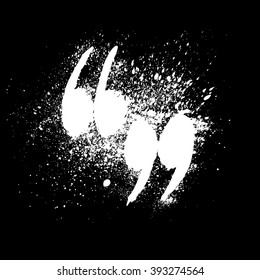 Quote icon in grunge vector style