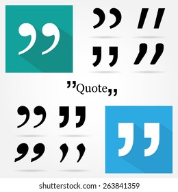 Quote icon isolated 