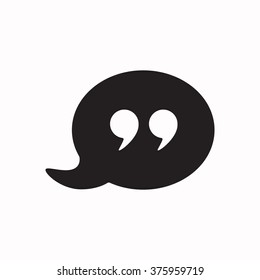 Quote   icon,  isolated. Flat  design.
