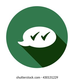 quote  icon,  isolated. Flat  design.