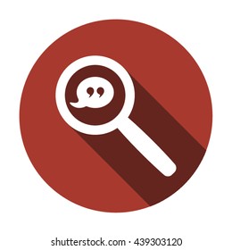 quote  icon,  isolated. Flat  design.