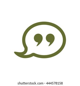 quote    icon,  isolated. Flat  design.