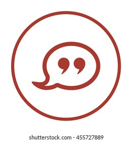quote    icon,  isolated. Flat  design.