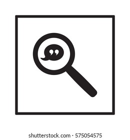 Quote   icon, isolated. Flat  design. 