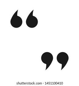Quote icon isolated on white background. Vector illustration. Eps 10.
