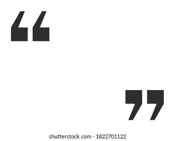 Quote icon isolated on white background. Vector illustration EPS10.