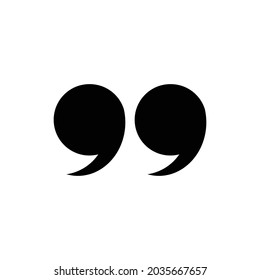 Quote icon, isolated on white background.