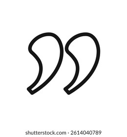 Quote icon line art vector
