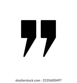 Quote icon logo design. Quotation mark sign and symbol