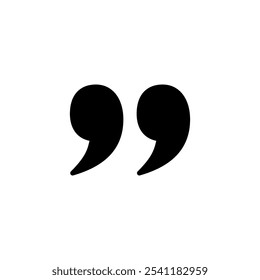 Quote icon logo design. Quotation mark sign and symbol