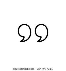 Cotiza el diseño del logotipo del icono. Signo y símbolo de comillas