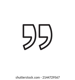 Quote Icon Logo Design Vector Template Illustration