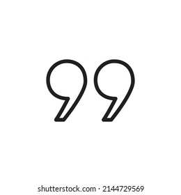 Quote Icon Logo Design Vector Template Illustration