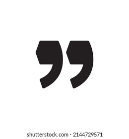 Quote Icon Logo Design Vector Template Illustration