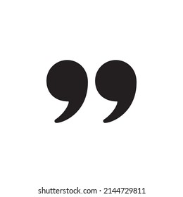 Quote Icon Logo Design Vector Template Illustration