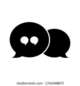 Quote icon. Quote mark vector symbol isolated on white background.