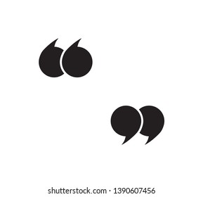Quote icon mark vector template