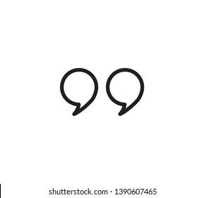 Quote icon mark vector template