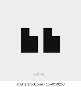 Quote icon. New trendy quote vector illustration concept symbol.