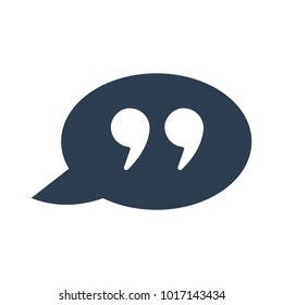 Quote icon on white background. Vector illustration