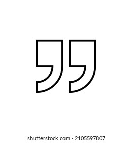 Icono de cita. Signo y símbolo de la marca de cotización