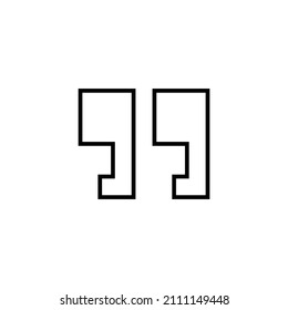 Icono de cita. Signo y símbolo de la marca de cotización