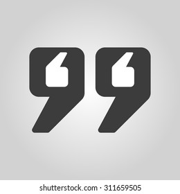 The quote icon. Quotation symbol. Flat Vector illustration