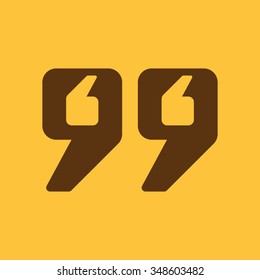 The quote icon. Quotation symbol. Flat Vector illustration