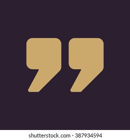 The quote icon. Quotation symbol. Flat Vector illustration