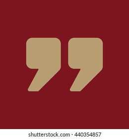 The quote icon. Quotation symbol. Flat Vector illustration