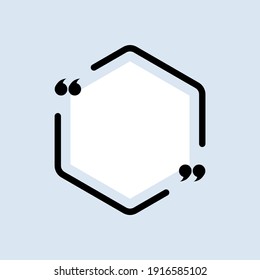 Quote icon. Quotemark outline, speech bubble, inverted commas or talking mark collection. Frame. Vector EPS 10. Isolated on background