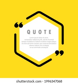 Quote icon. Quotemark outline, speech marks, inverted commas, blank space. Blank for your text. Vector EPS 10. Isolated on background.