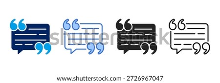 Quote Icon Set Different Style Collection.