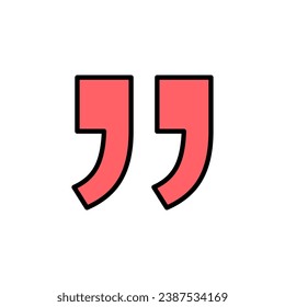 Quote icon set illustration. Quotation mark sign and symbol