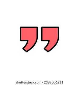 Quote icon set illustration. Quotation mark sign and symbol