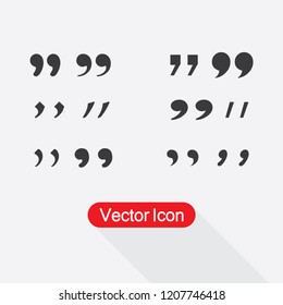 Quote Icon Set Vector Illustration Eps10