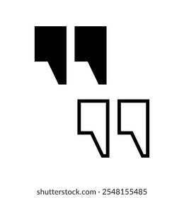 Quote icon set. Vector illustration.