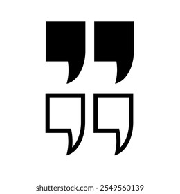 Quote icon set. Vector illustration.