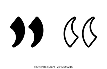 Quote icon set. Vector illustration.