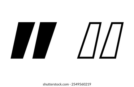 Quote icon set. Vector illustration.