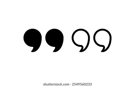 Quote icon set. Vector illustration.