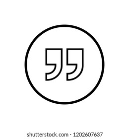 Quote icon. Quote sign icon. Quotation mark symbol.